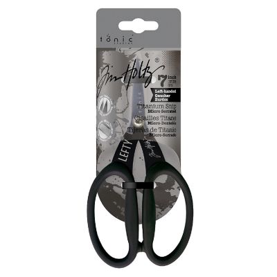 Tim Holtz Non-Stick Titanium Micro Serrated Scissors 7"-Left-Handed Image 1