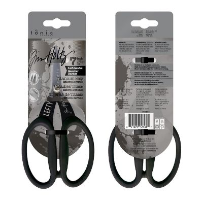 Tim Holtz Non-Stick Titanium Micro Serrated Scissors 7"-Left-Handed Image 2