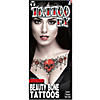 Tinsley Transfers Beauty Bone Ruby Skull Temporary Tattoo Image 1