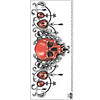 Tinsley Transfers Beauty Bone Ruby Skull Temporary Tattoo Image 1