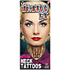 Tinsley Transfers Neck Tattoo Moth Temporary Tattoos Image 1