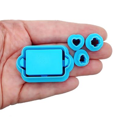 Tiny Baking Sheet and Cookies Clay Cutters Set, 4 pcs Image 2