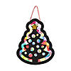 Tissue Paper Christmas Tree Sign Craft Kit- Makes 12 Image 1