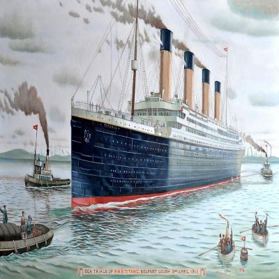 Titanic Edible Cake Topper for Quarter Sheet Cake Image 1