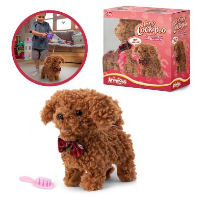 Tobar: Animigos Curly Cockapoo - Brown, Walks, Barks, Wags Tail Image 1