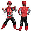 Toddler Boy's Beast Morphers Muscle Red Ranger Costume Image 1