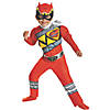 Toddler Boy's Classic Muscle Red Ranger Dino Costume Image 1