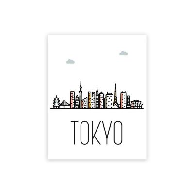 Tokyo Skyline Color 16x20in 1-Pack Image 1