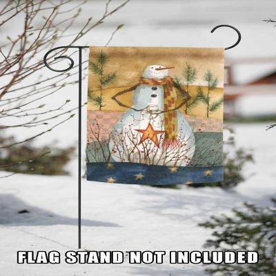Toland Home Garden 12.5" x 18" Americana Snowman Garden Flag Image 2