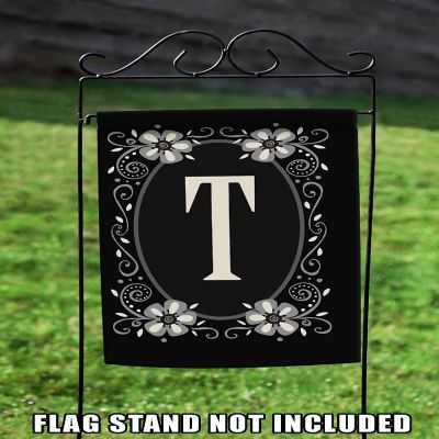 Toland Home Garden 12.5" x 18" Classic Monogram-T Garden Flag Image 2