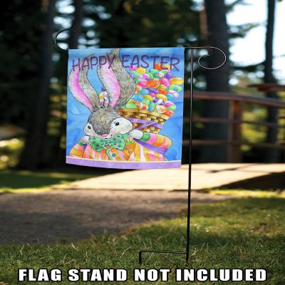Toland Home Garden 12.5" x 18" Easter Bunny Basket Garden Flag Image 2