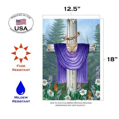 Toland Home Garden 12.5" x 18" Religious Wilderness Garden Flag Image 1