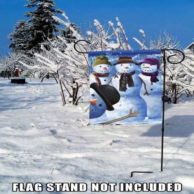 Toland Home Garden 12.5" x 18" Snowman Photobomb Garden Flag Image 2