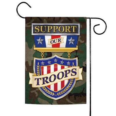 Toland Home Garden 12.5" x 18" Support Our Troops Garden Flag Image 1