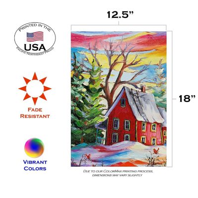 Toland Home Garden 12.5" x 18" Winter Farmhouse Garden Flag Image 1