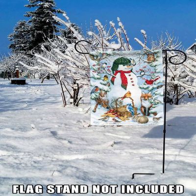 Toland Home Garden 12.5" x 18" Woodland Snowman Garden Flag Image 2