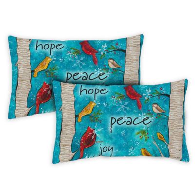 Toland Home Garden 12" x 19" Peace Birds 12 x 19 Inch Indoor/Outdoor Pillow Case Image 1