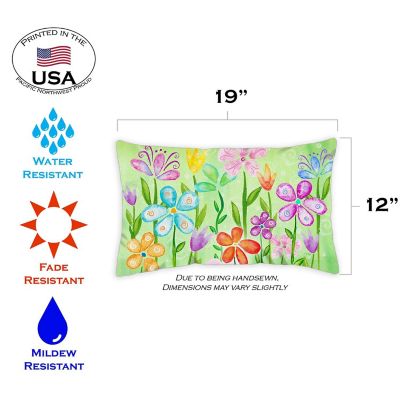 Toland Home Garden 12" x 19" Spring Blooms 12 x 19 Inch Indoor/Outdoor Pillow Case Image 1