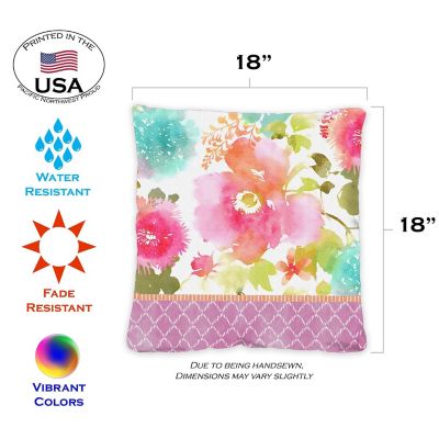 Toland Home Garden 18" x 18" Bright Blooms 18 x 18 Inch Indoor/Outdoor Pillow Case Image 1