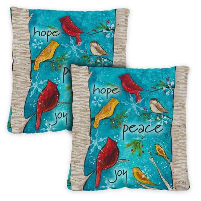Toland Home Garden 18" x 18" Peace Birds 18 x 18 Inch Indoor/Outdoor Pillow Case Image 1