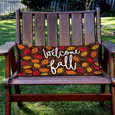 Toland Home Garden 18" x 18" Welcome Fall Leaves 12 x 19 Inch Indoor/Outdoor Pillow Case Image 2