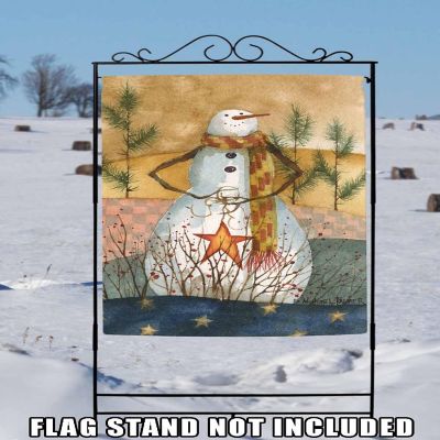 Toland Home Garden 28" x 40" Americana Snowman House Flag Image 2