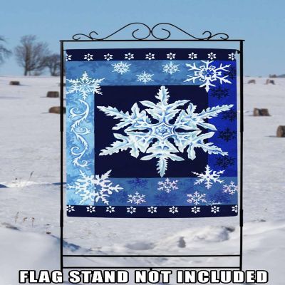 Toland Home Garden 28" x 40" Cool Snowflakes House Flag Image 2
