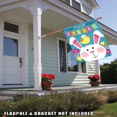Toland Home Garden 28" x 40" Easter Bunny Banner Double Sided House Flag Image 2