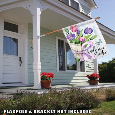 Toland Home Garden 28" x 40" Easter Tulip Bouquet Double Sided House Flag Image 2