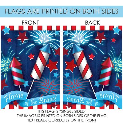 Toland Home Garden 28" x 40" Home Of The Brave House Flag Image 3