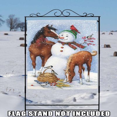Toland Home Garden 28" x 40" Snowman Pasture House Flag Image 2