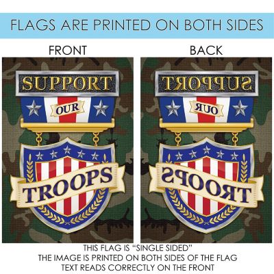 Toland Home Garden 28" x 40" Support Our Troops House Flag Image 3