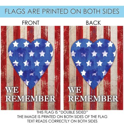 Toland Home Garden 28" x 40" We Remember Our Heroes Double Sided House Flag Image 3