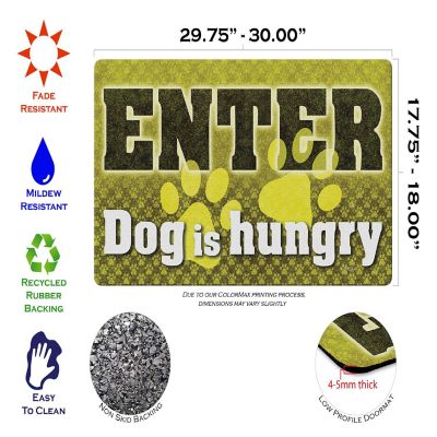 Toland Home Garden 30" x 18" Feed the Dog Doormat Image 1