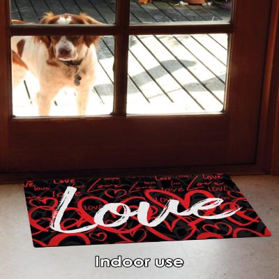 Toland Home Garden 30" x 18" Love Hearts Doormat Image 2
