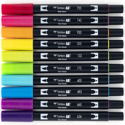 Tombow Dual Brush Pens 10/Pkg-Bright Image 1