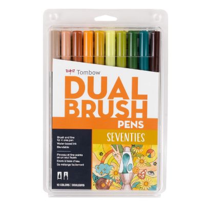 Tombow Dual Brush Pens 10/Pkg-Seventies Image 1