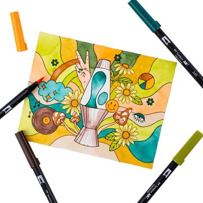 Tombow Dual Brush Pens 10/Pkg-Seventies Image 3