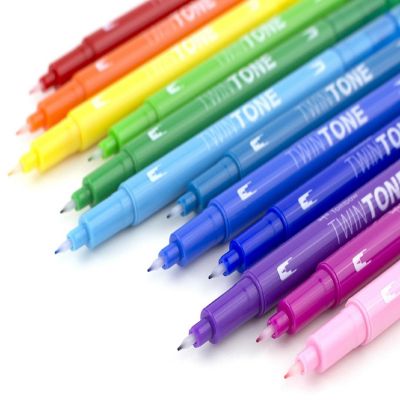 Tombow Twintone Marker Set 12/Pkg-Rainbow Image 3
