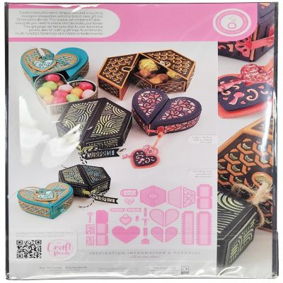 Tonic Studios Die Set-Heart &amp; Hexagon Split Box Image 1