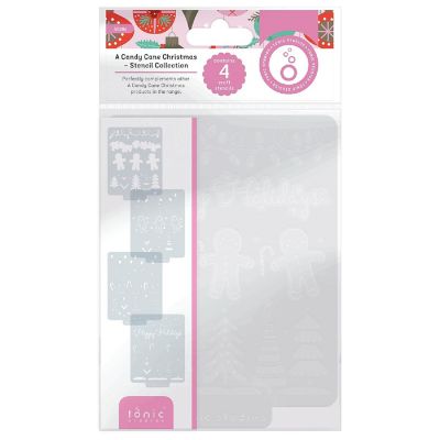 Tonic Studios Stencil Set-A Candy Cane Christmas Image 1