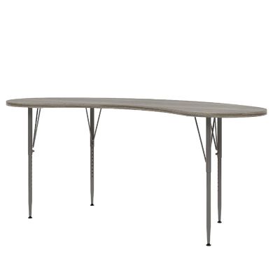 Tot Mate Curved Table, Adjustable Height 21" to 30", Ready-To-Assemble (Shadow Elm Gray) Image 1