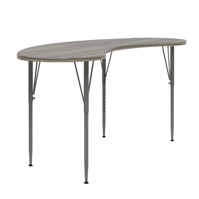 Tot Mate Curved Table, Adjustable Height 21" to 30", Ready-To-Assemble (Shadow Elm Gray) Image 2