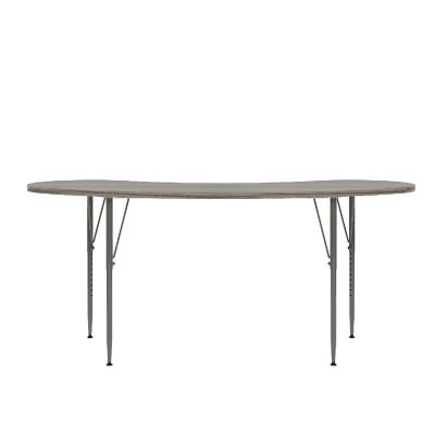 Tot Mate Curved Table, Adjustable Height 21" to 30", Ready-To-Assemble (Shadow Elm Gray) Image 3