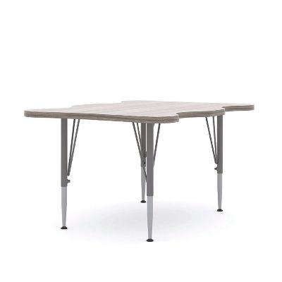 Tot Mate My Place Rectangular Table, Adjustable Height 14" to 23", Ready-To-Assemble (Shadow Elm Gray) Image 1