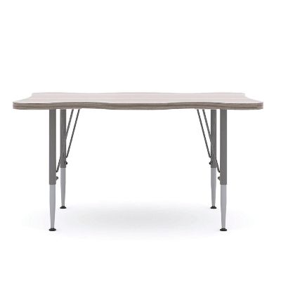 Tot Mate My Place Rectangular Table, Adjustable Height 14" to 23", Ready-To-Assemble (Shadow Elm Gray) Image 2