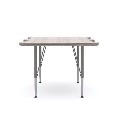 Tot Mate My Place Rectangular Table, Adjustable Height 14" to 23", Ready-To-Assemble (Shadow Elm Gray) Image 3