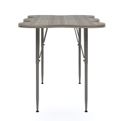 Tot Mate My Place Rectangular Table, Adjustable Height 21" to 30", Ready-To-Assemble (Shadow Elm Gray) Image 1