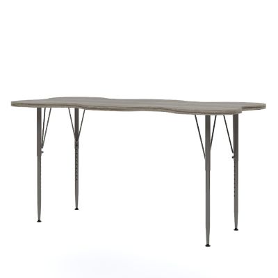 Tot Mate My Place Rectangular Table, Adjustable Height 21" to 30", Ready-To-Assemble (Shadow Elm Gray) Image 2