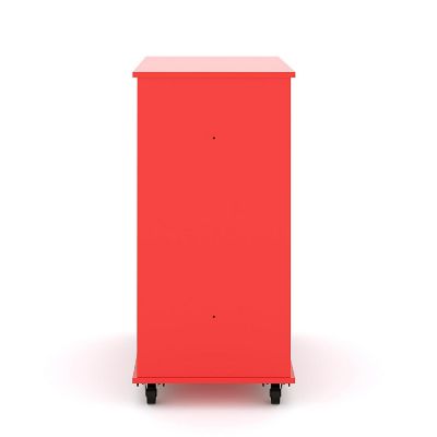 Tot Mate Open Double Sided Mobile Storage Locker, Fully Assembled Classroom Bookshelf, 36 in. W x 23 in. D x 48 in. H, (Red) Image 3